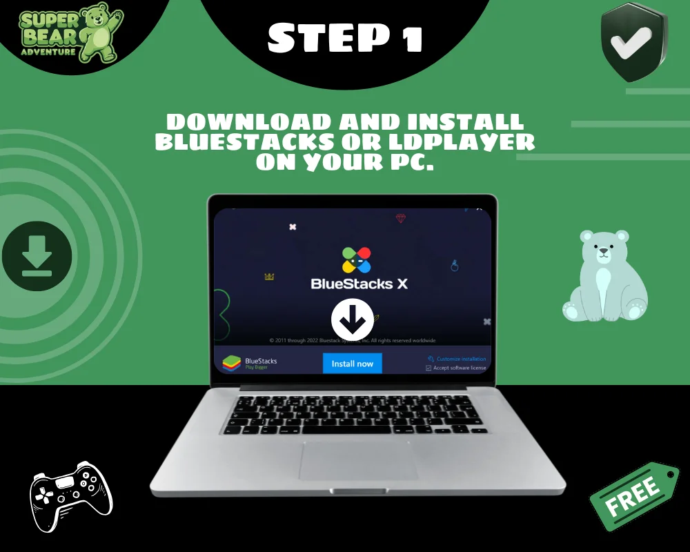 Download Super Bear Adventure MOD APK For PC Step 1